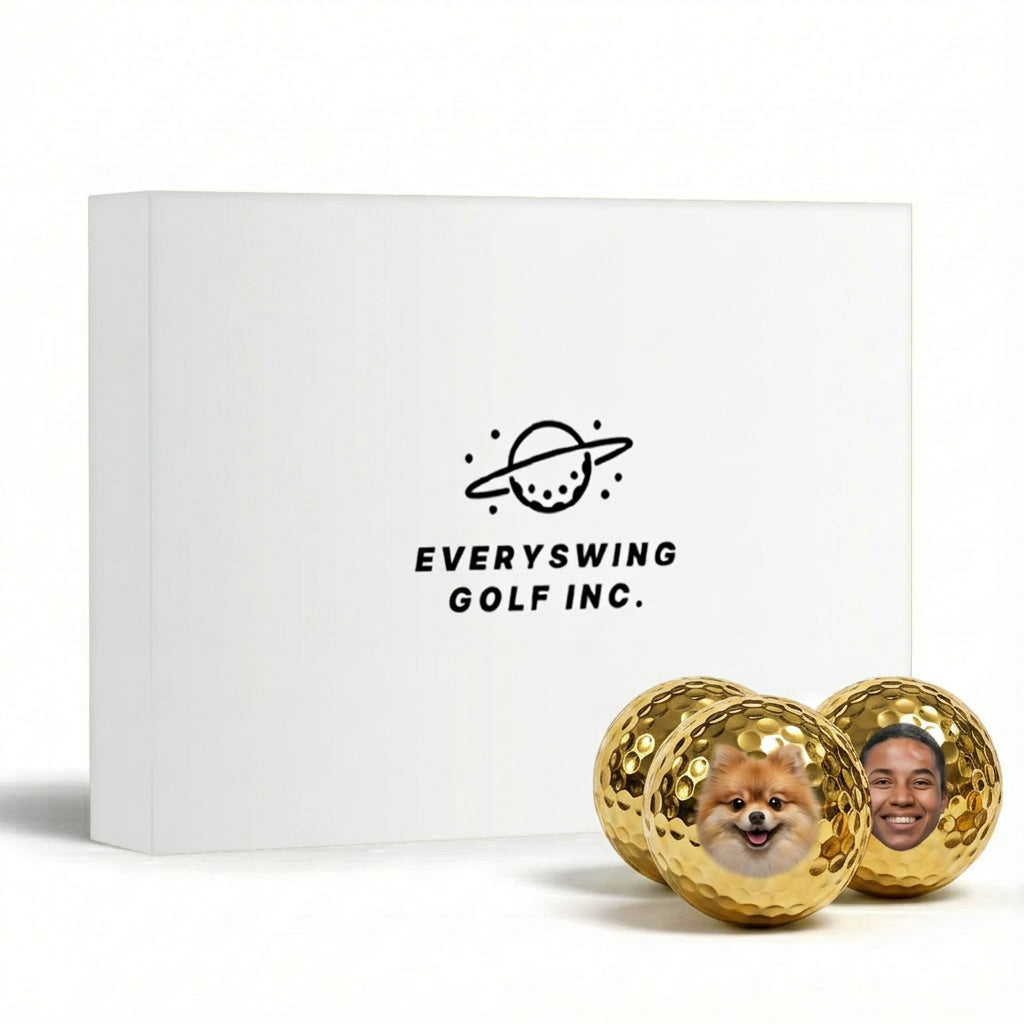 Golden Chrome Blank Golf Balls