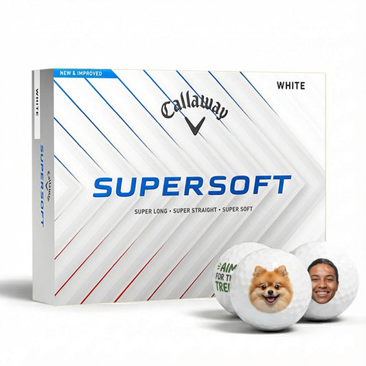 Custom Callaway Supersoft golf balls with logo or image printing