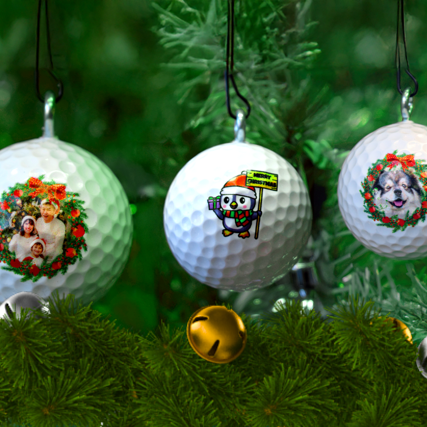 Custom Christmas Golf Ball Gift, perfect for men or women golfers!