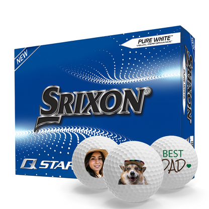 A pack of custom printed Srixon Q-Star Golf Balls.