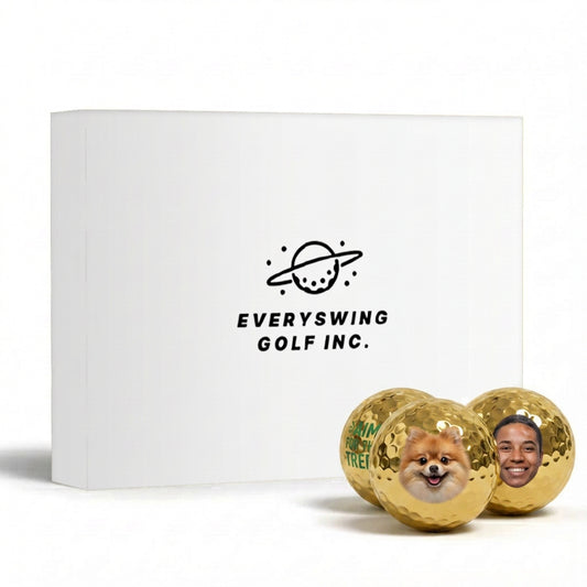 Golden Chrome Blank Golf Balls