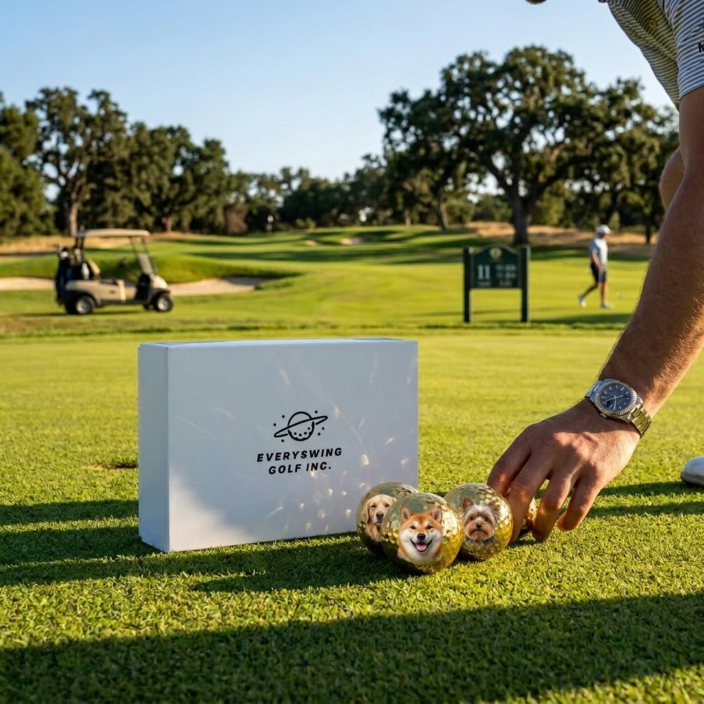 Golden Chrome Blank Golf Balls