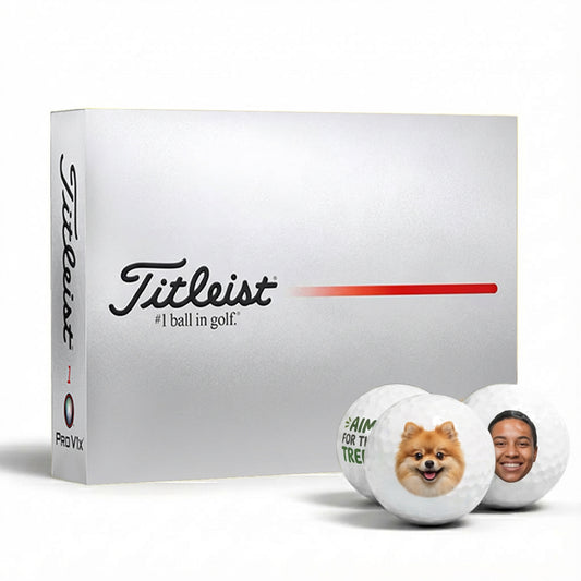 Custom Titleist Pro V1x golf balls with high-quality personalized printing
